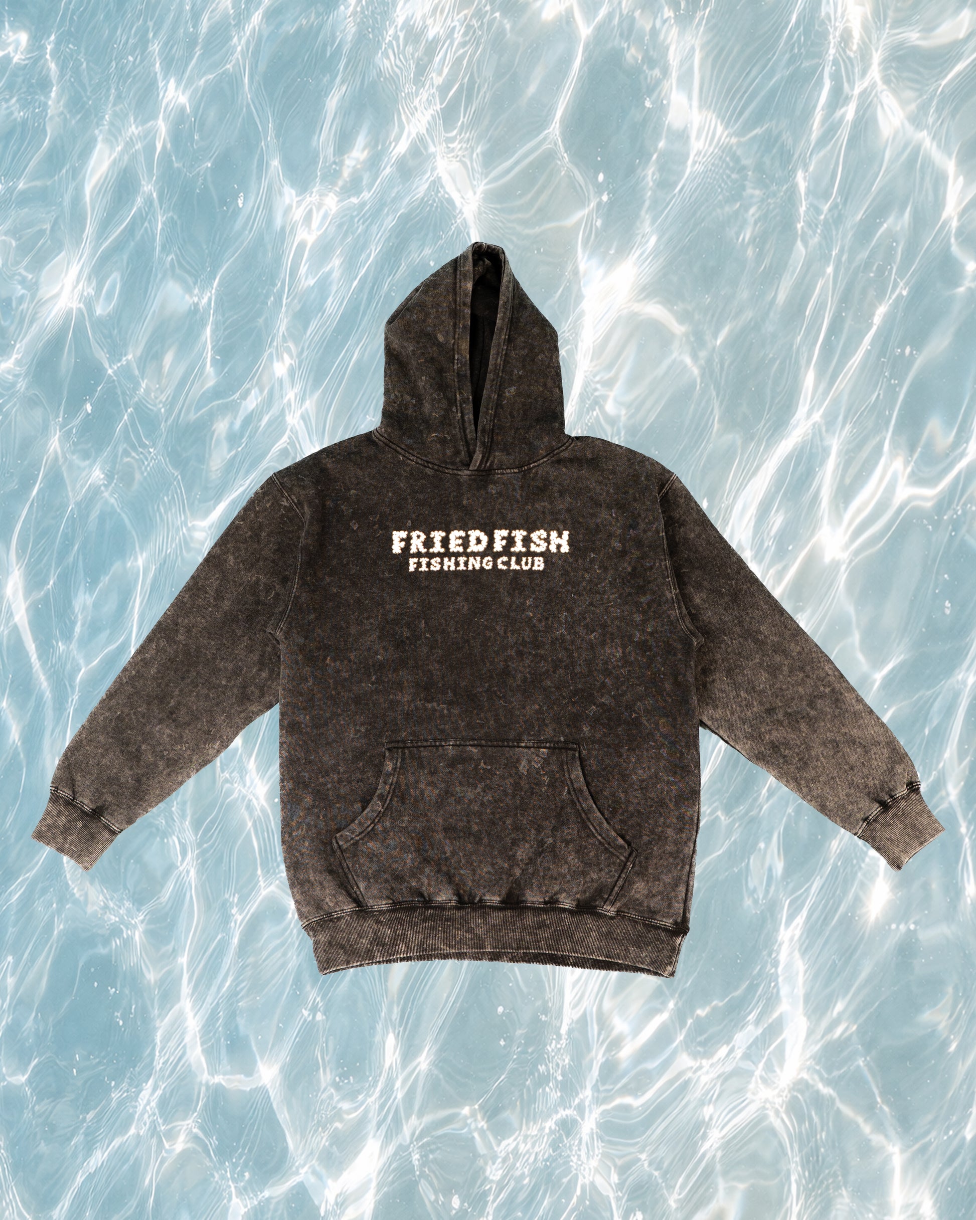 Fried Fish Acid Wash Hoodie