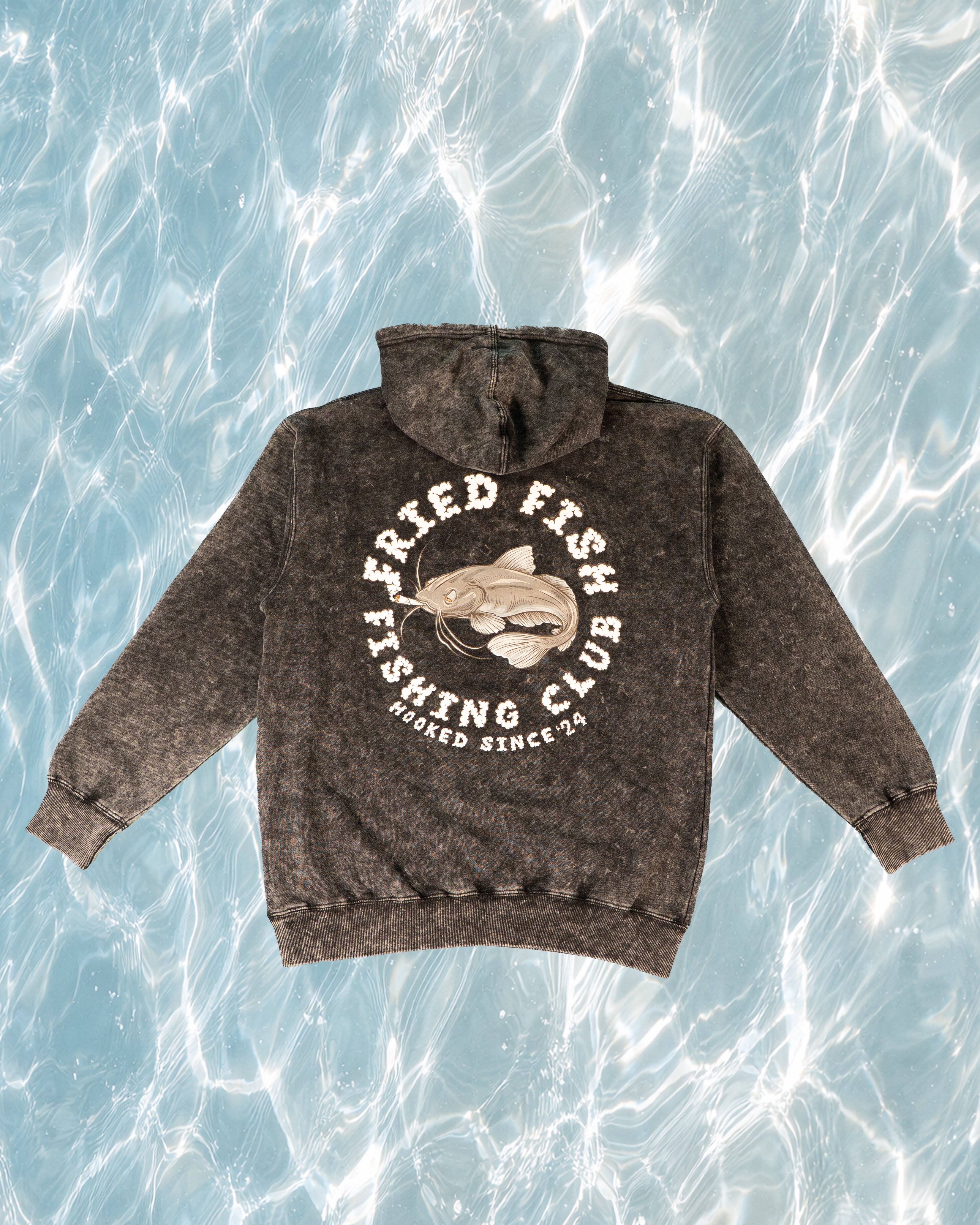 Fried Fish Acid Wash Hoodie – Fried Fish Fishing Club